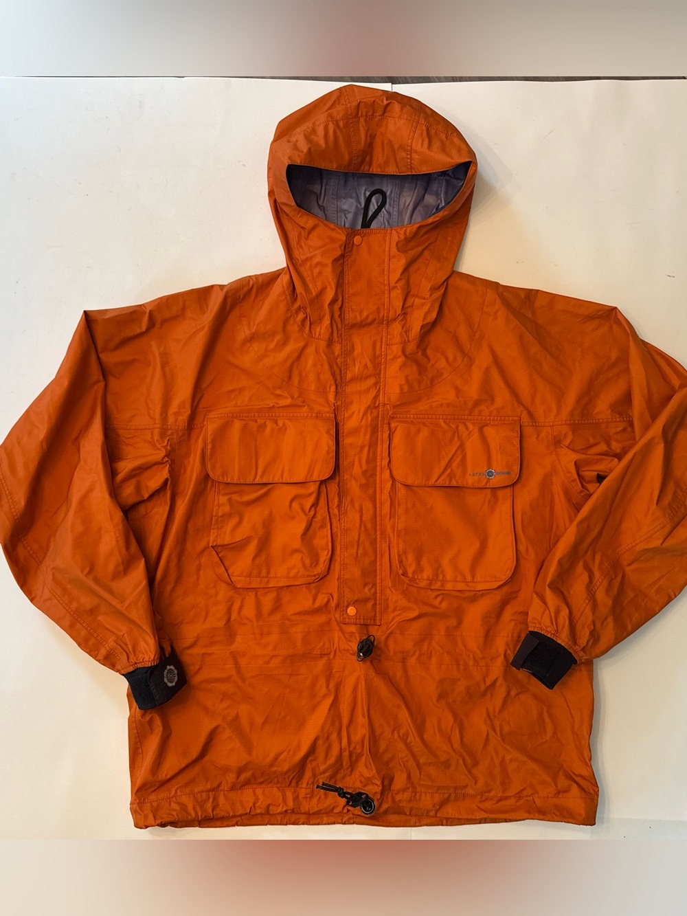 Vtg Patagonia Lotus Designs Skanorak Jacket Orange Waterproof Kayaking Large